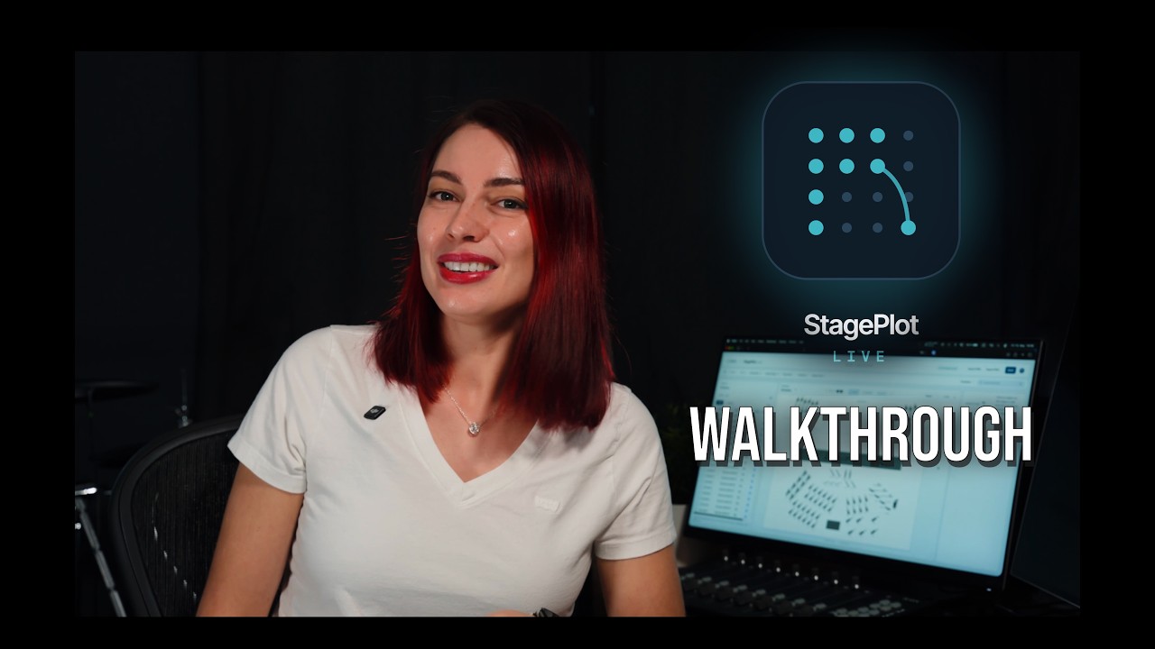 The StagePlot Live editor with a full orchestra stage plot — the walkthrough.